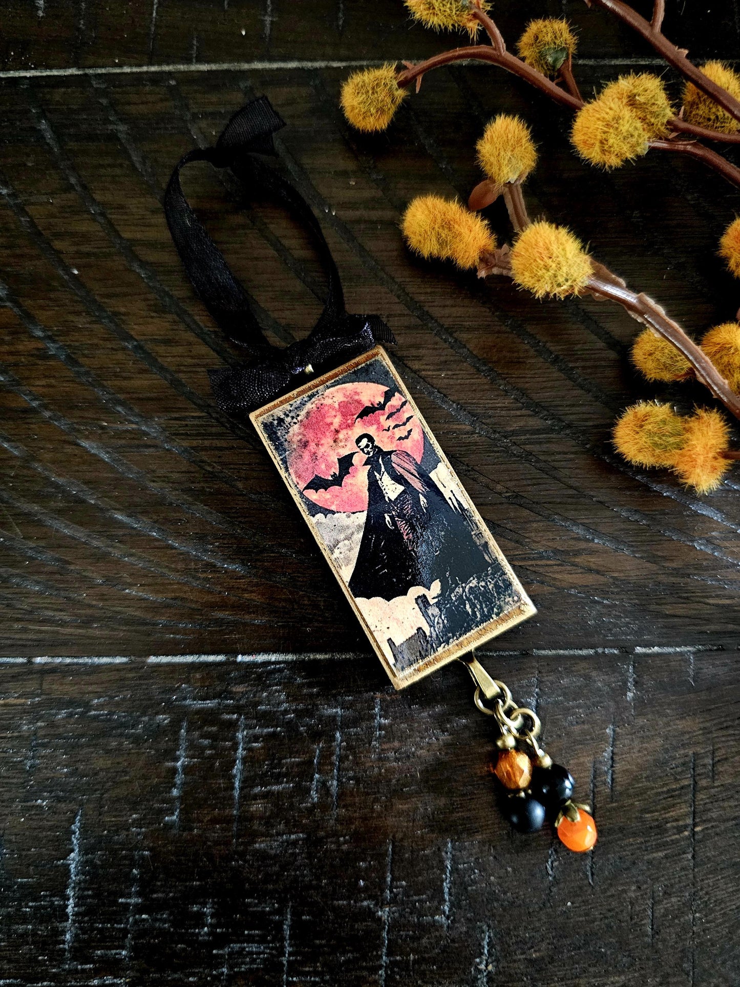 Vampire Halloween Ornament, Horror Decor