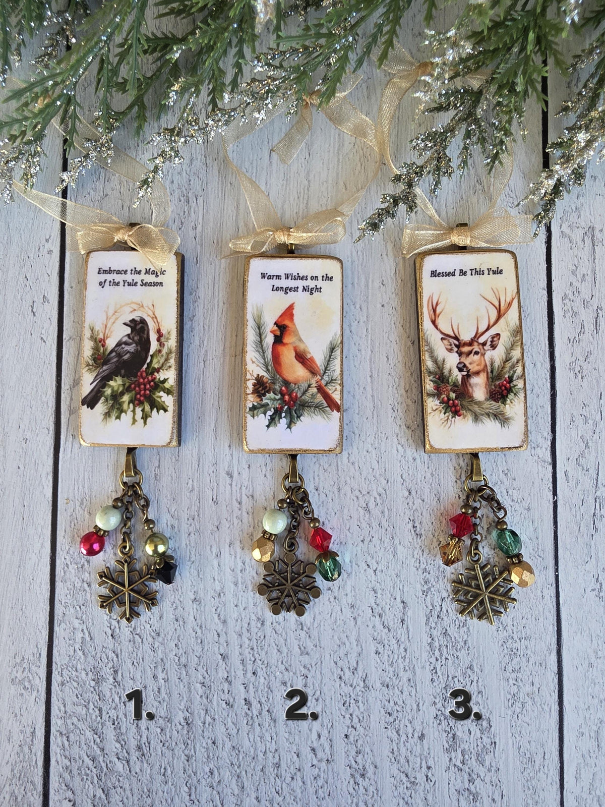 Yule Blessings Christmas Ornaments