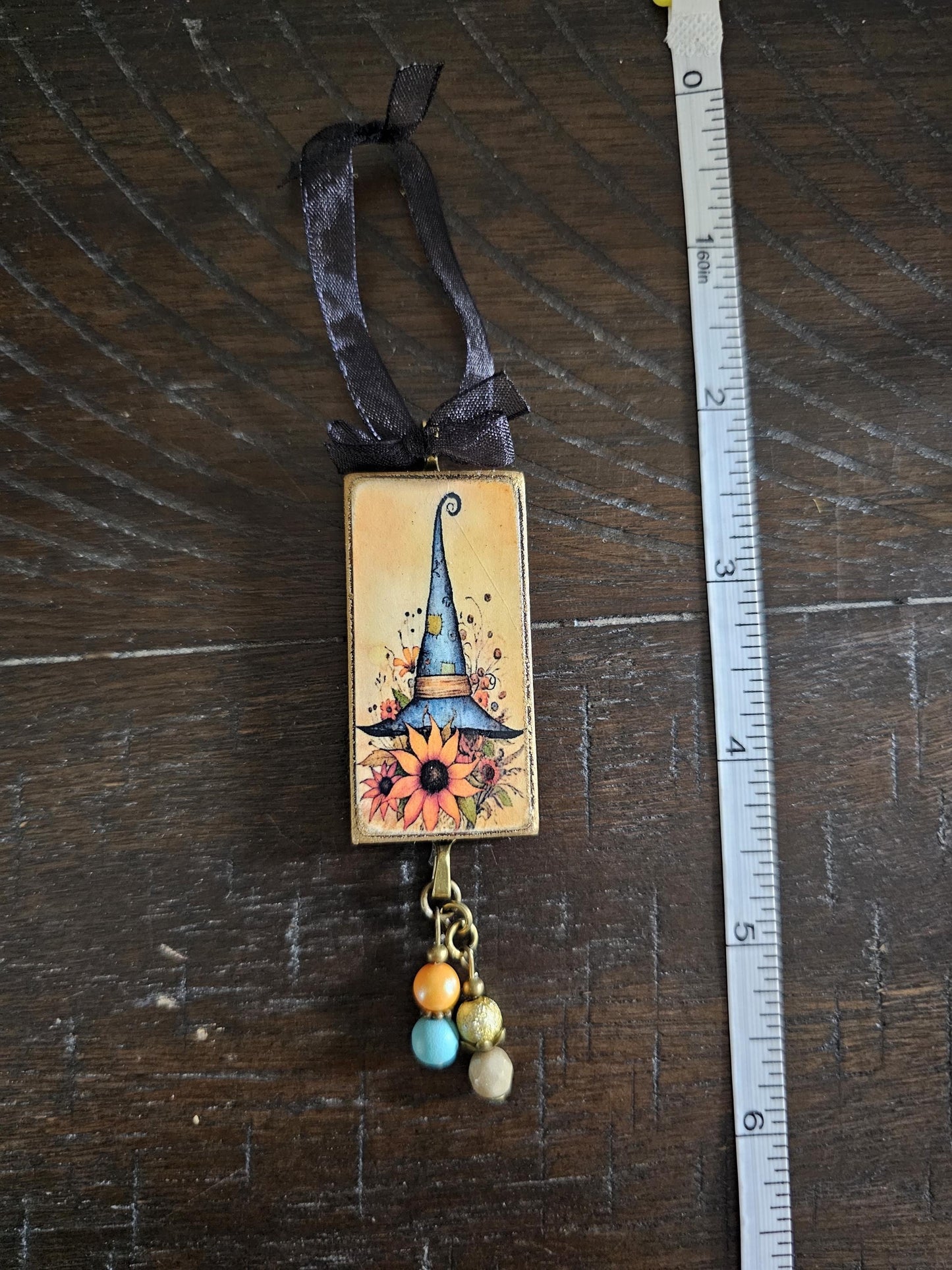 Witch Hat Ornament, Autumn Halloween Decor