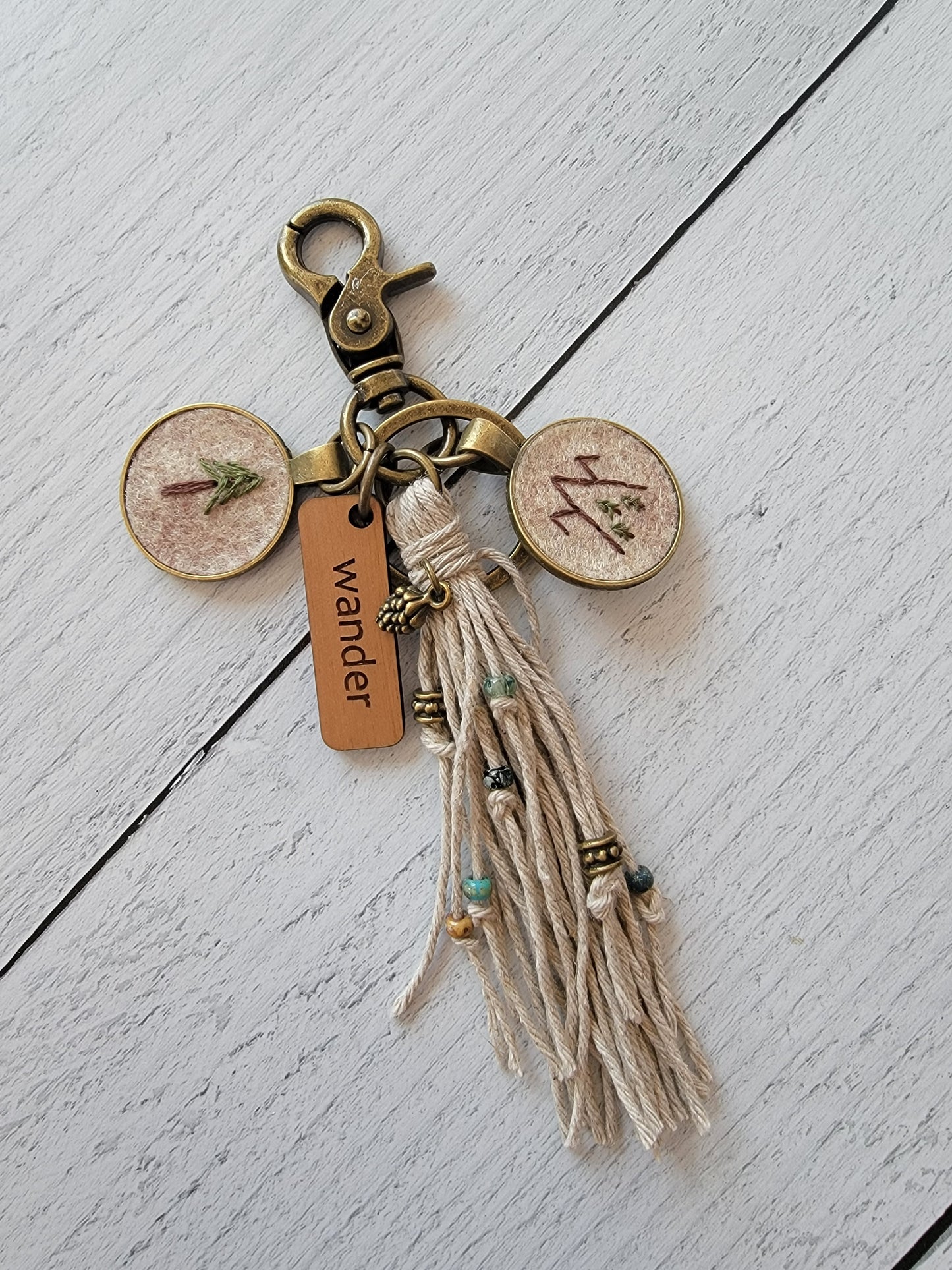 Wander Wilderness Tassel Keychain