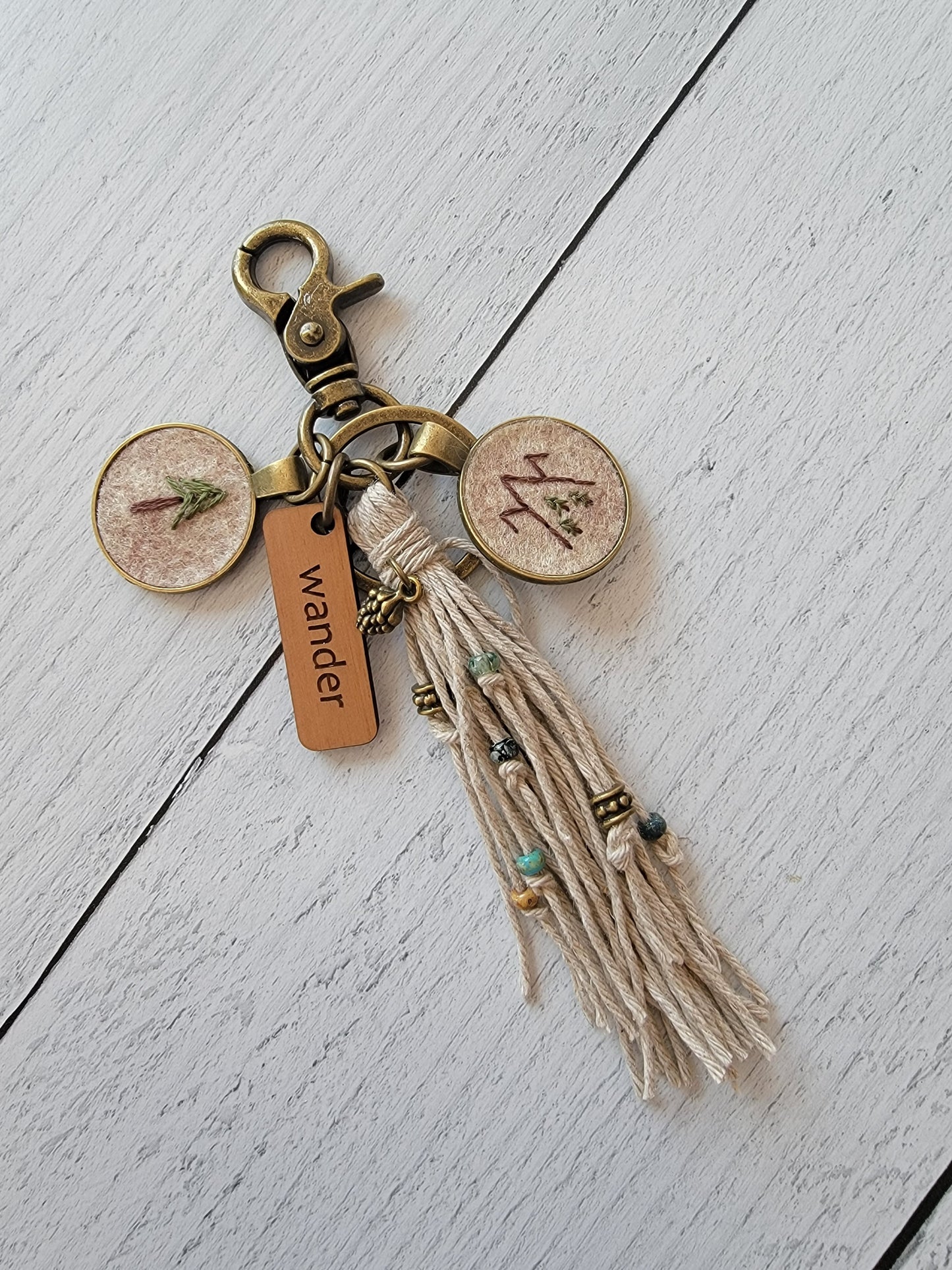 Wander Wilderness Tassel Keychain