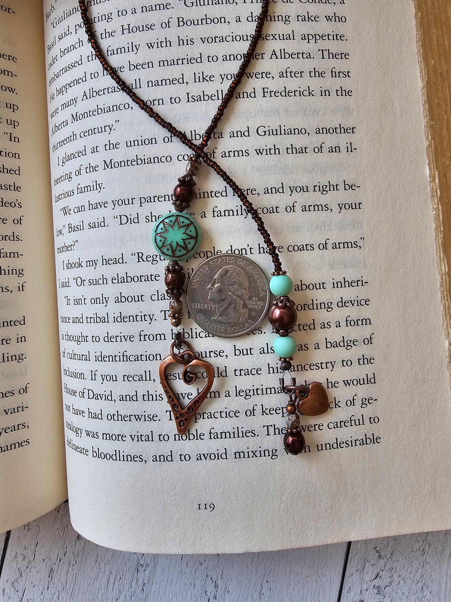 Boho Mandala Beaded Bookmark