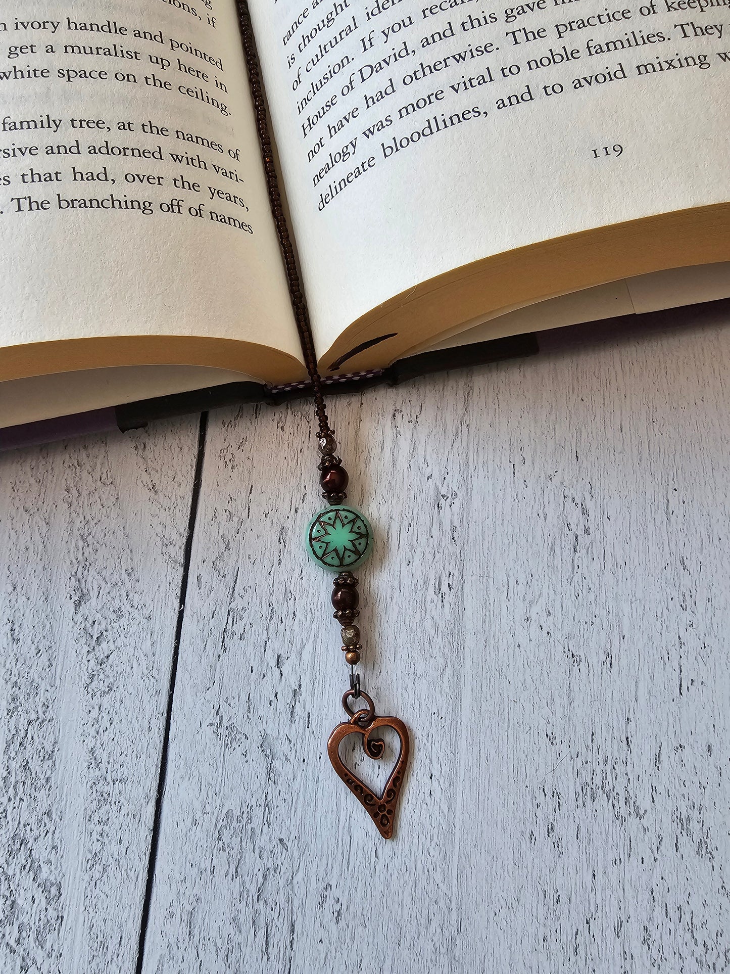 Boho Mandala Beaded Bookmark