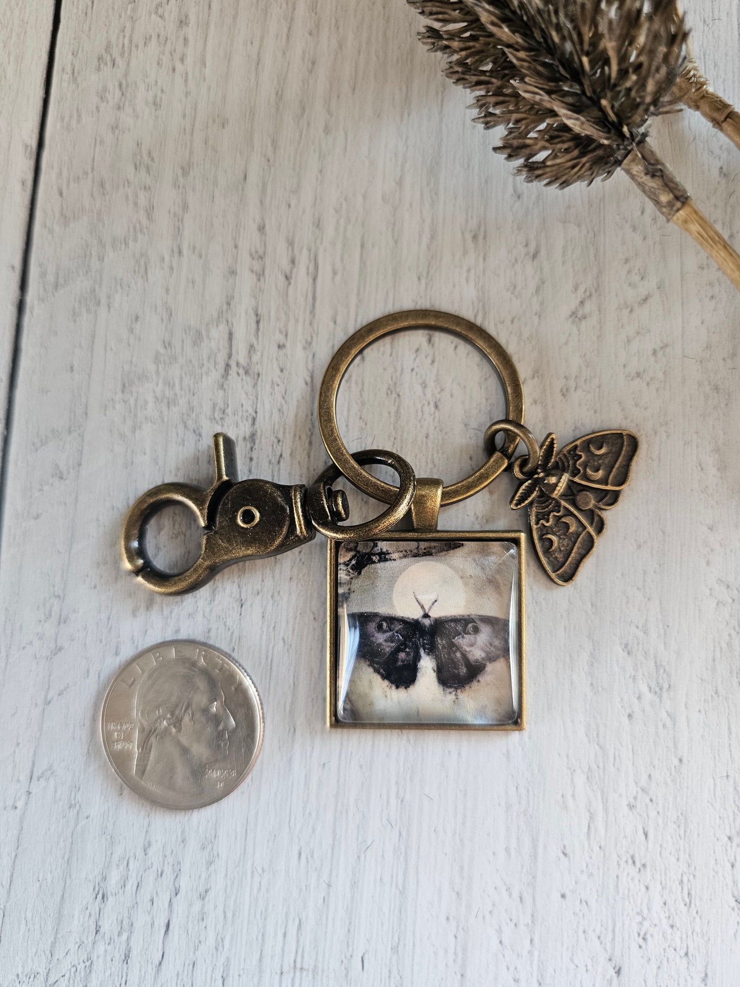 Black Moth Keychain