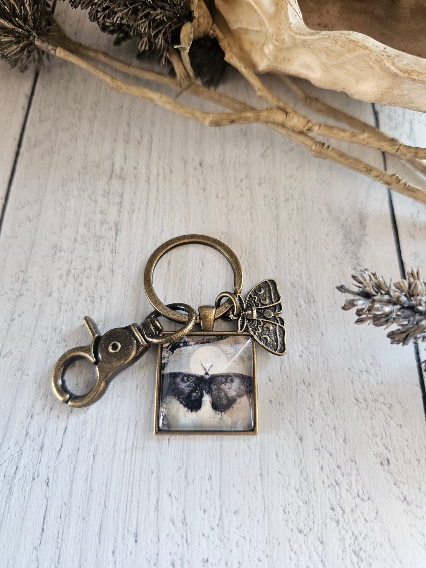 Black Moth Keychain
