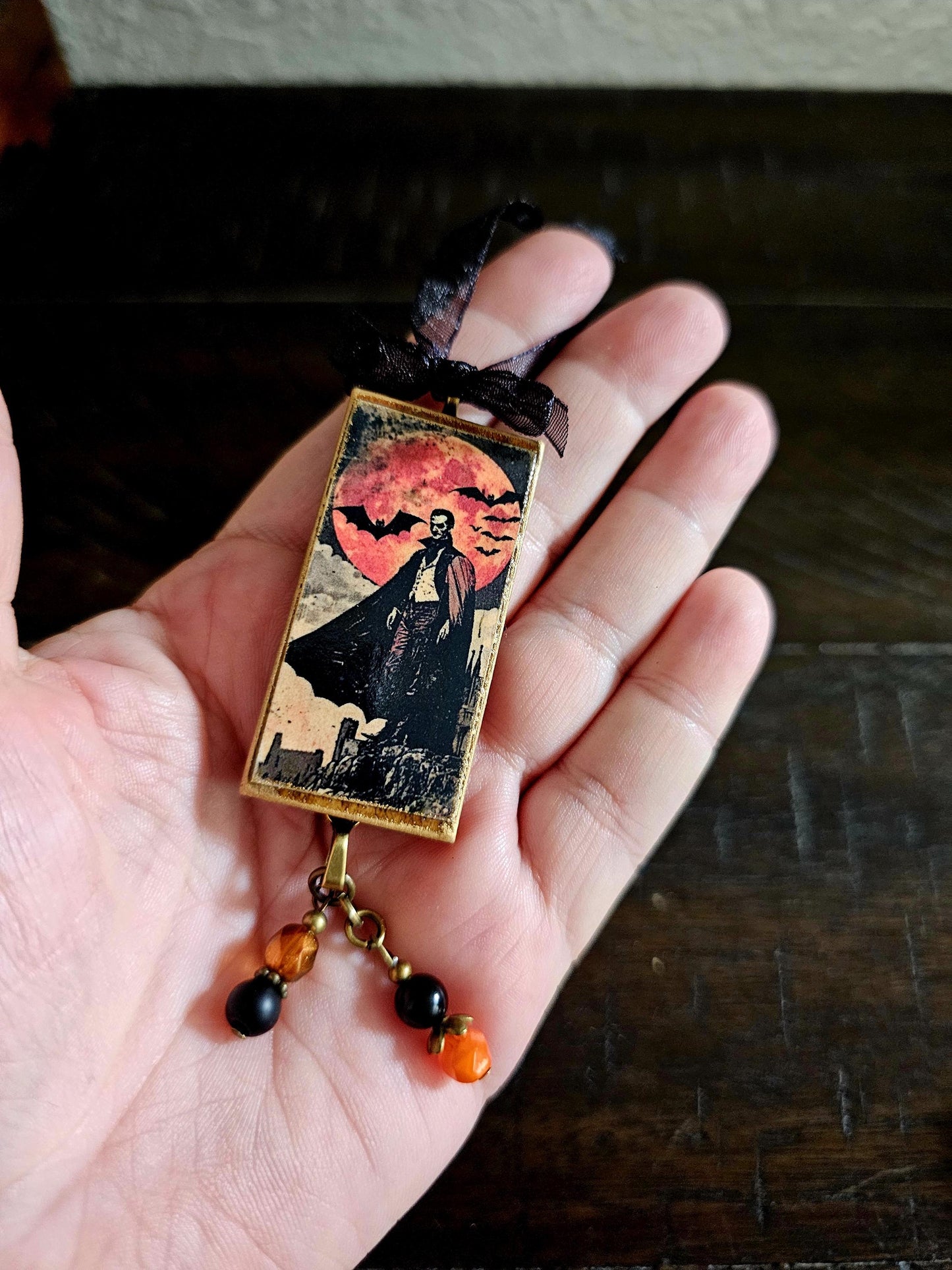 Vampire Halloween Ornament, Horror Decor