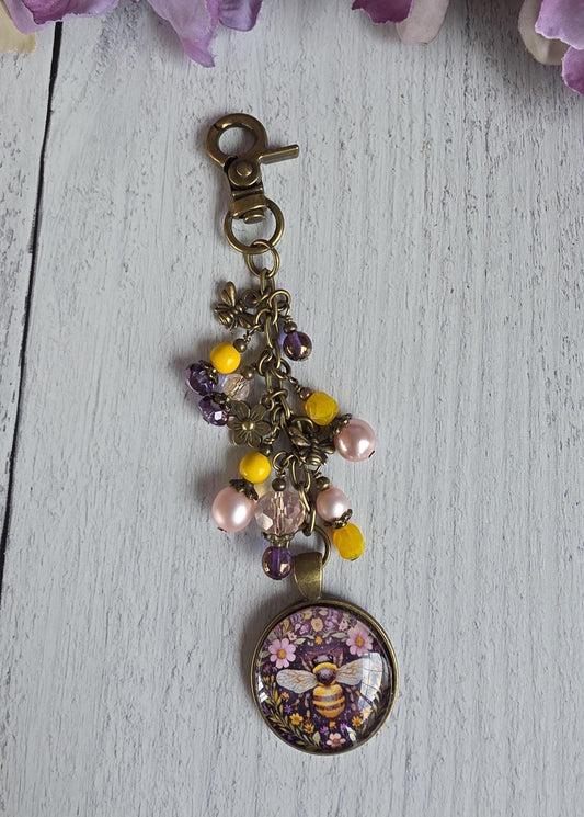Butterfly Bag Charm, Beaded Purse Flair
