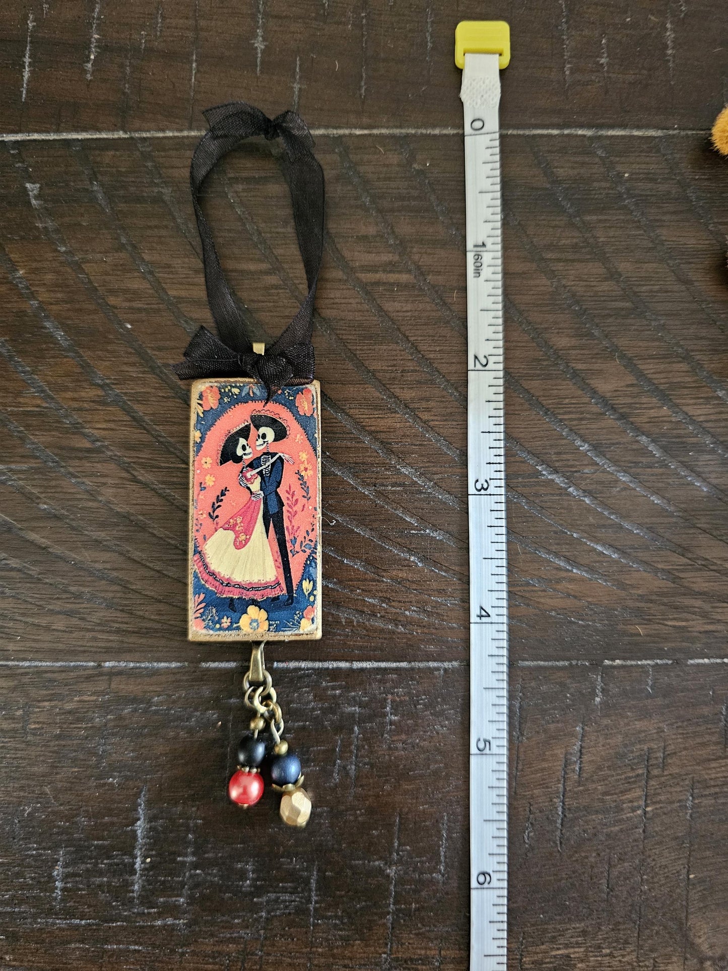 Day of the Dead Ornament, Sugar Skull Dia de los Muertos, Halloween Decor