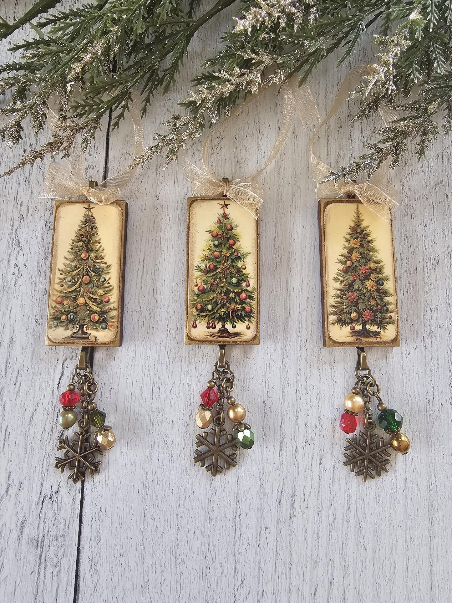 Handmade Vintage Style Christmas Tree Ornaments