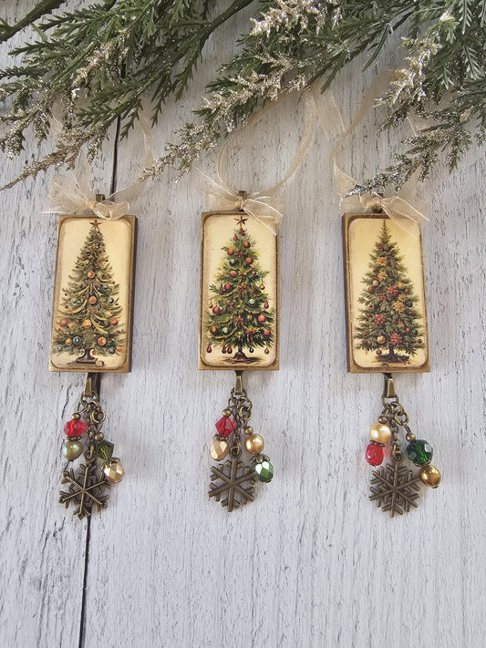 Handmade Vintage Style Christmas Tree Ornaments