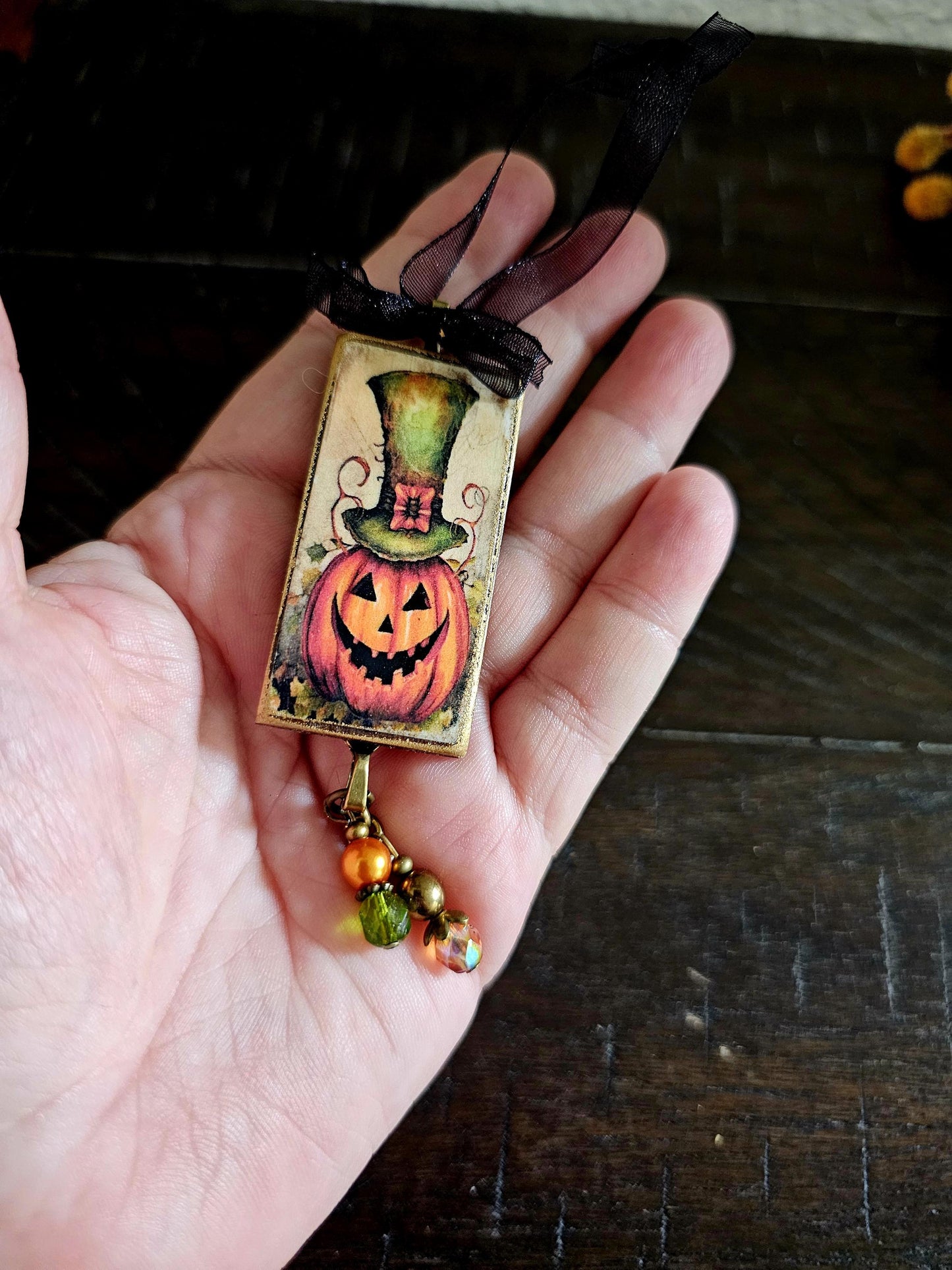 Jack-o-lantern Ornament, Halloween Themed Decor
