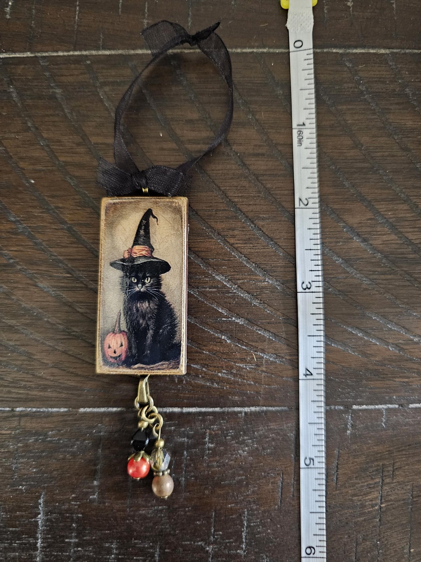 Black Cat Ornament, Halloween Decor