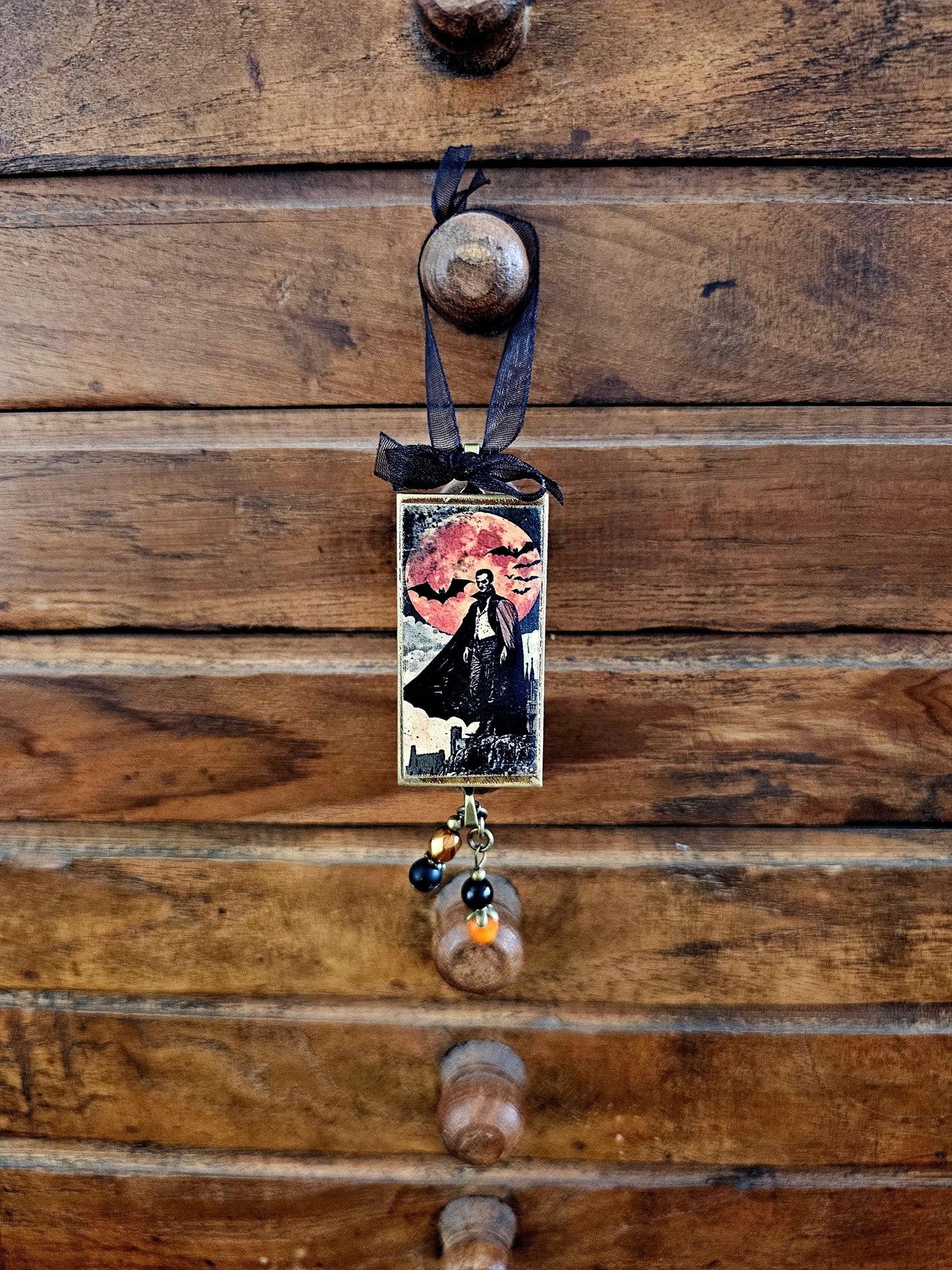 Vampire Halloween Ornament, Horror Decor