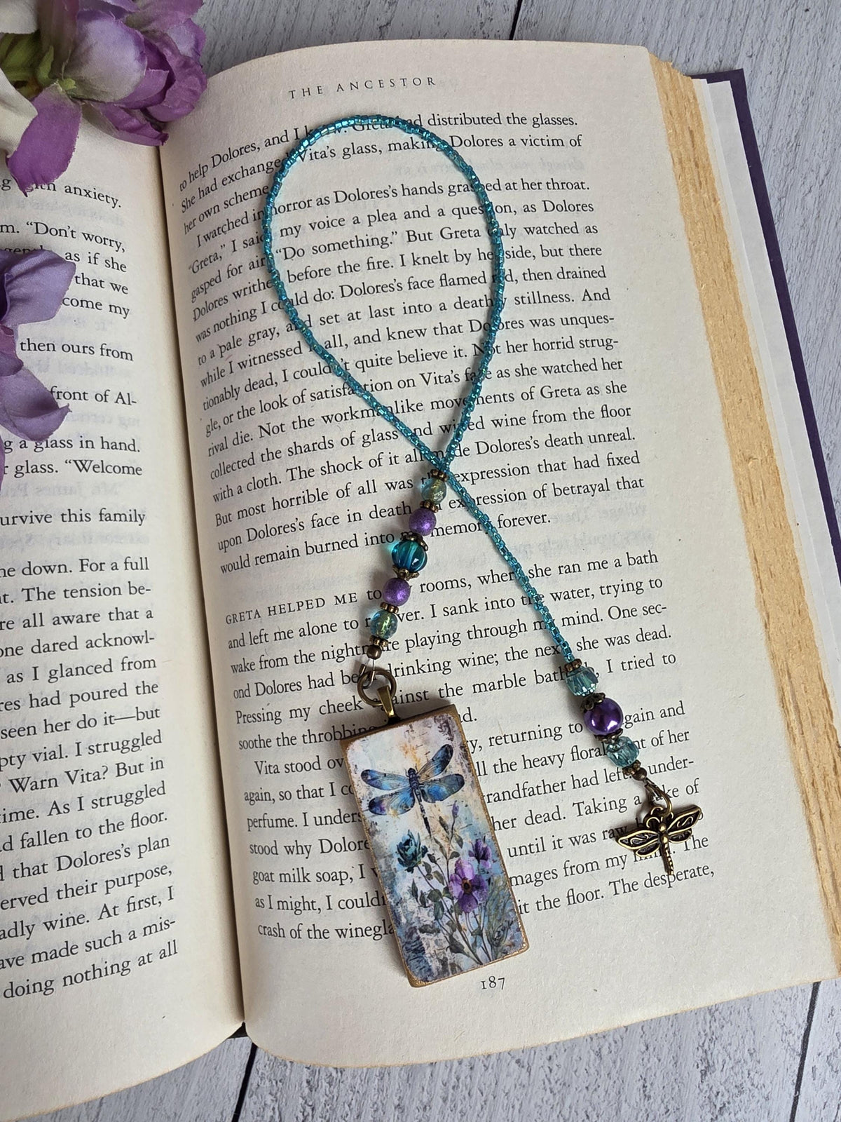 Dragonfly Bookmark, Pair with a Book Gift