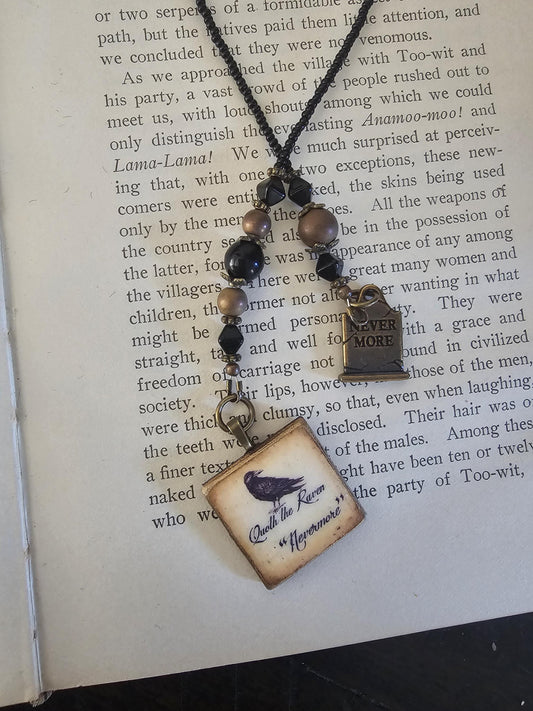 Raven Bookmark, Nevermore Bookmarker, Literature Book Marker, Reader Gift, Gothic Horror Gift