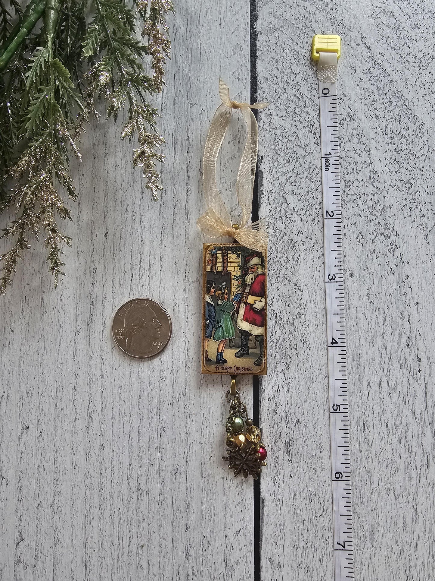 Victorian Santa Ornaments, Holiday Decor