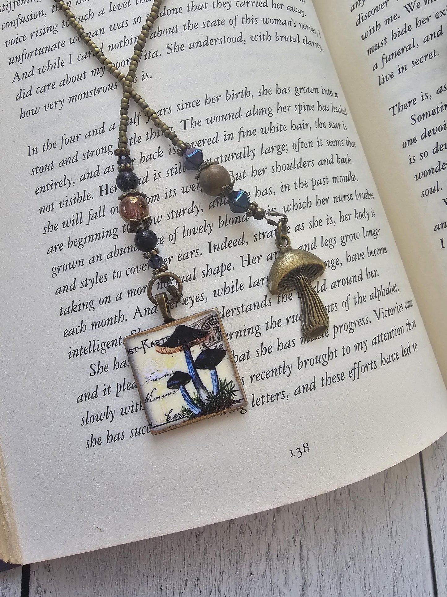Mushroom Bookmark, Mycophile Gift, Reader Gift, Fungus Bookmark