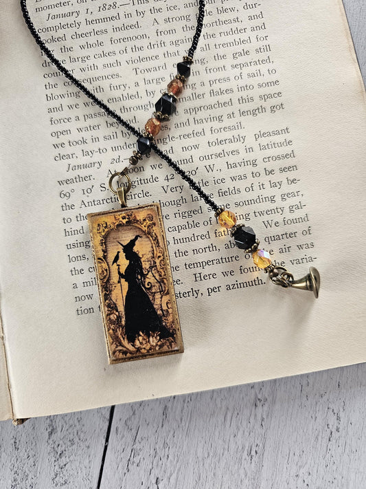 Witch Bookmark, Witchy Bookmarker, Unique Horror Lover Gift