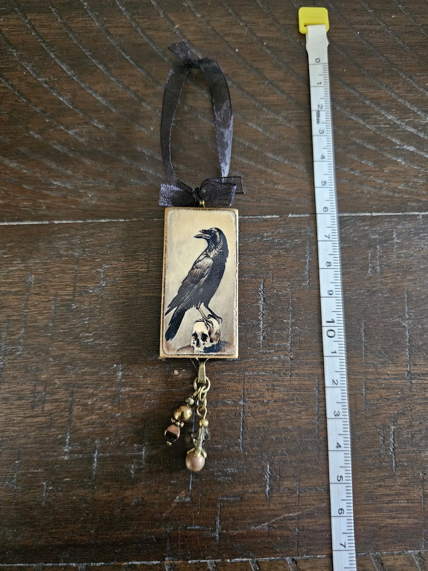 Raven Halloween Ornament, Horror Themed Decor