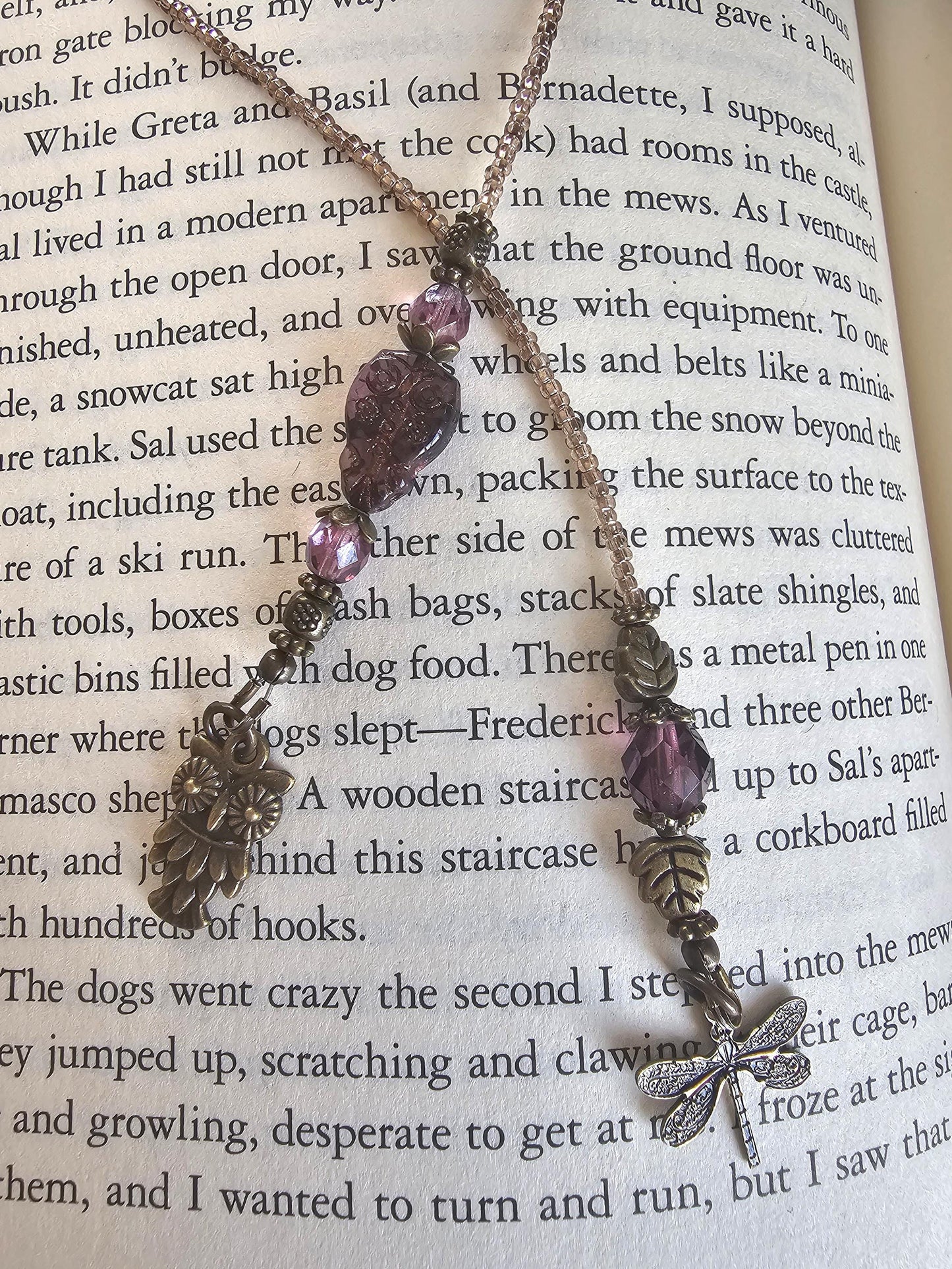 Amethyst Purple Colored Owl Bookmark, Reader Gift