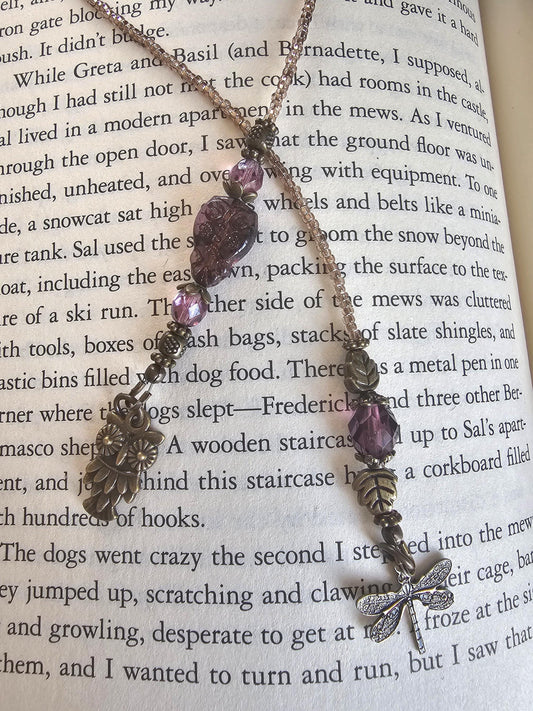 Amethyst Purple Colored Owl Bookmark, Reader Gift