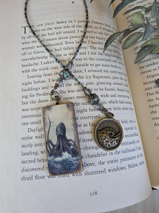 Octopus Bookmark, Unique Kraken Theme Book Lover Gift, Sea Monster