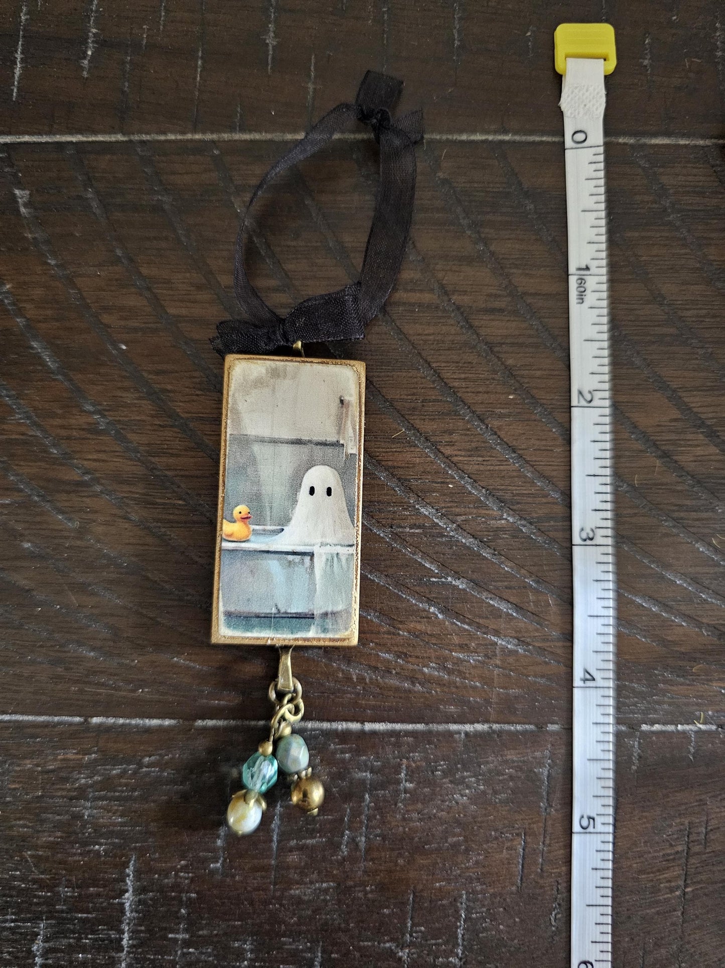 Whimsical Ghost in Bath Halloween Ornament