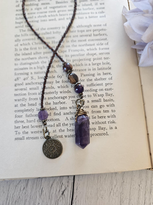 Amethyst Crystal Point Bookmark, Gemstone Bookmarker, Reader Gift