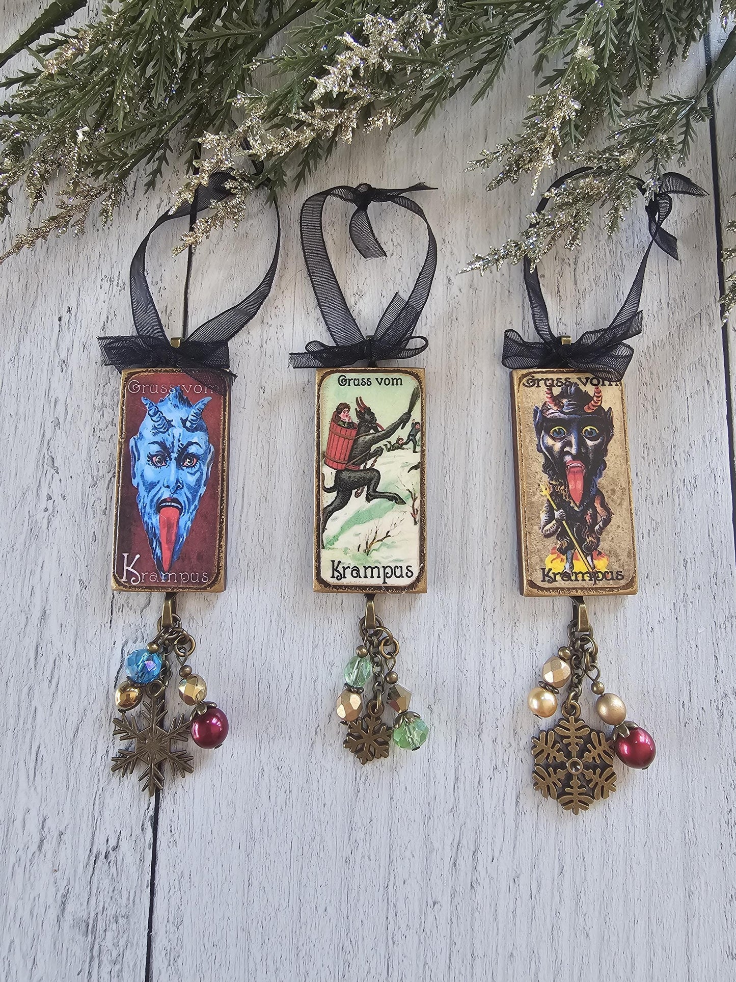 Krampus Christmas Ornaments, Winter Decor