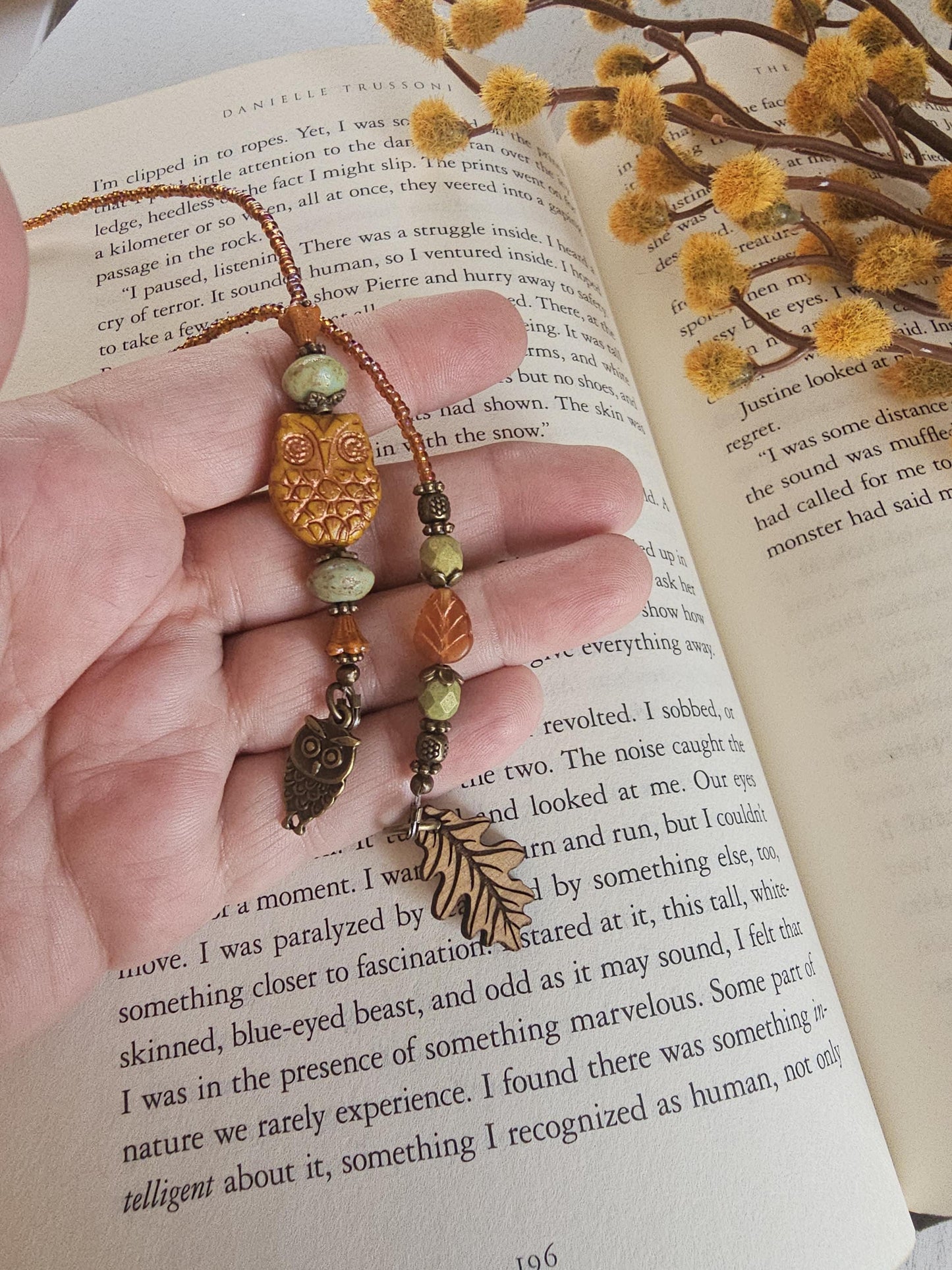 Autumn Colored Owl Bookmark, Unique Reader Gift