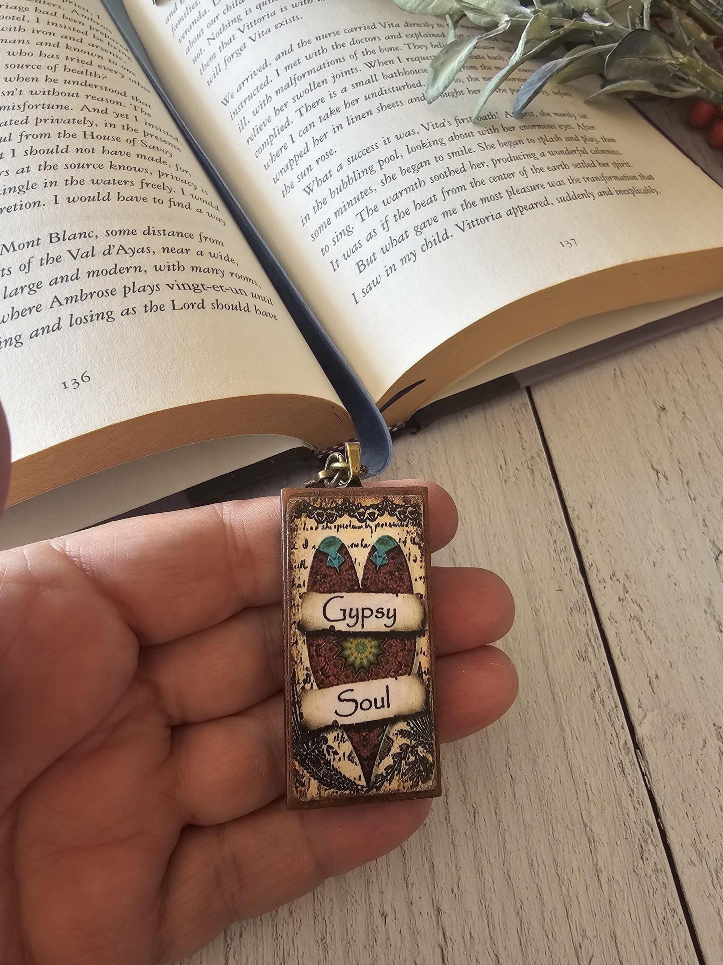 Boho Gypsy Soul Bookmark, Free Spirit Heart Page Holder, Gift for Her, , Teacher Gift,