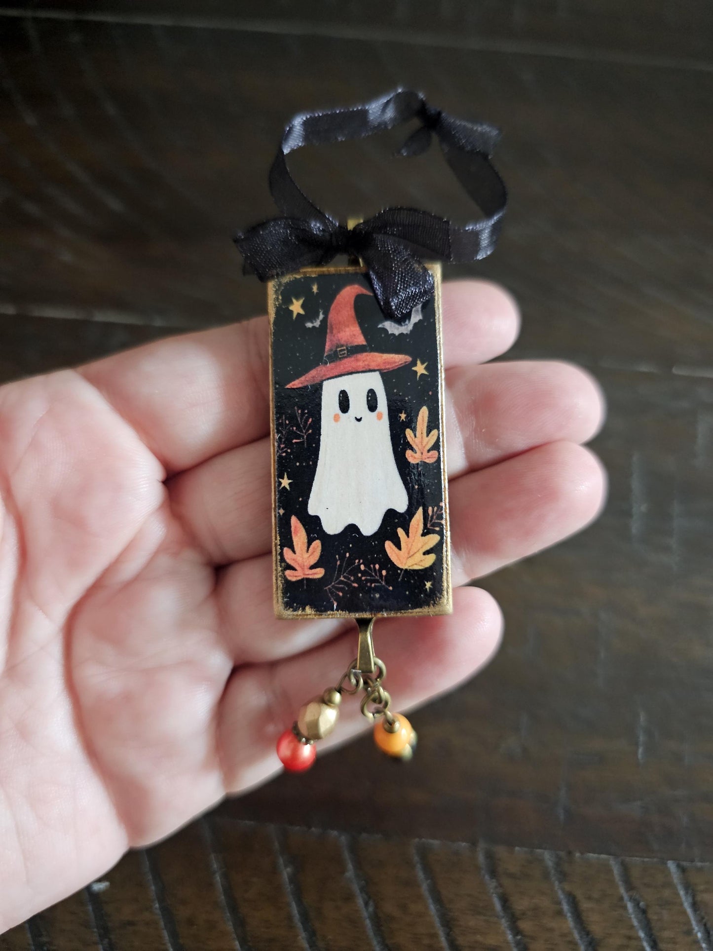 Cute Ghost Ornament, Whimsical Halloween Decor