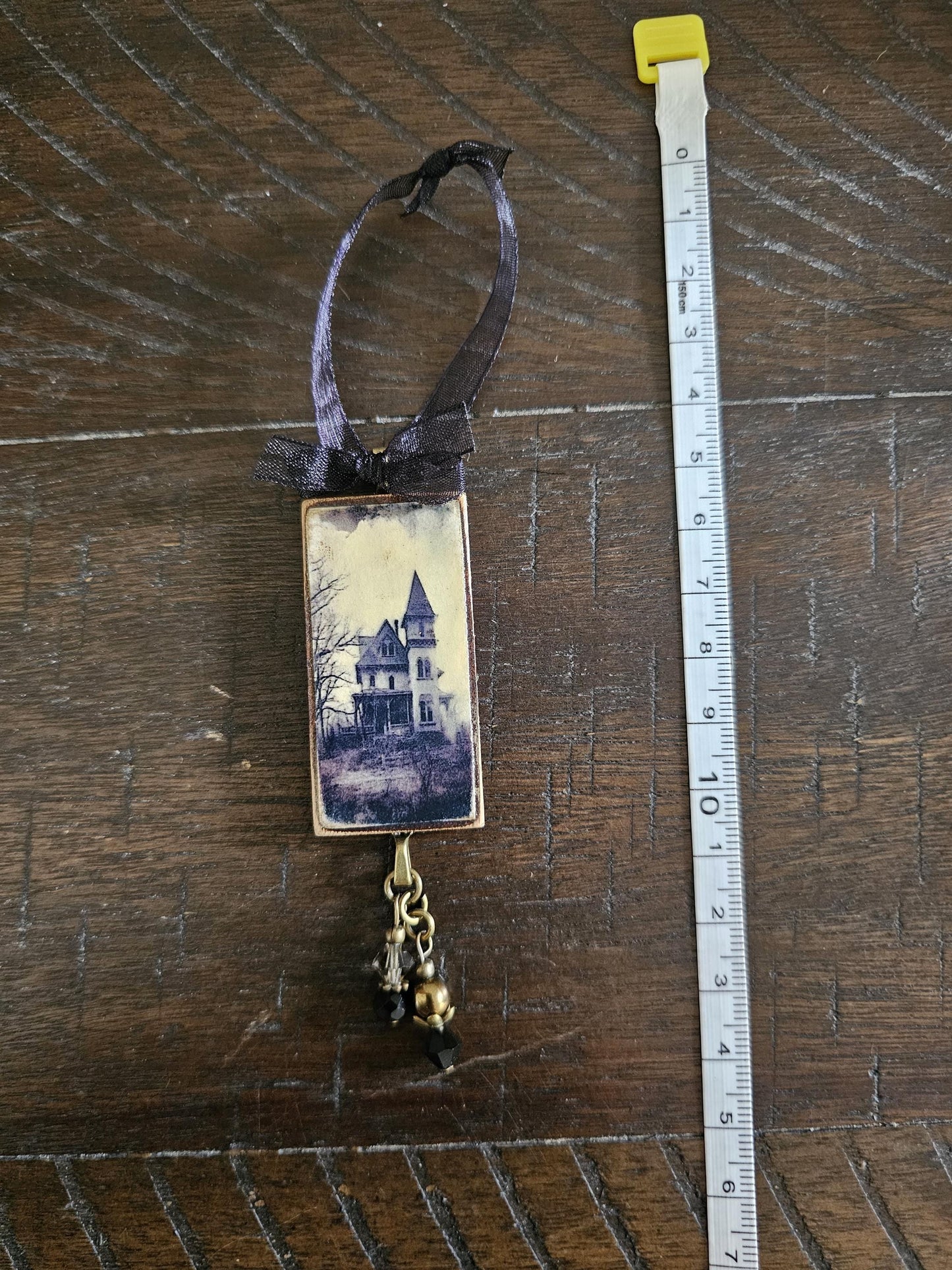 Creepy Derelict House Halloween Ornament, Spooky Decor