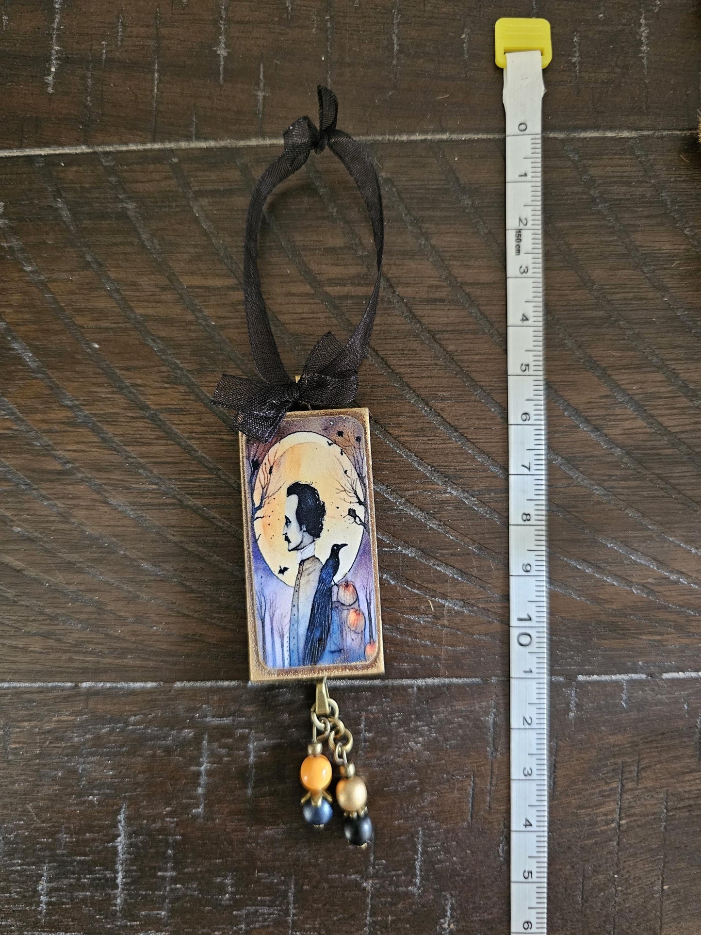 Poe Raven Theme Ornament, Halloween Horror Decor