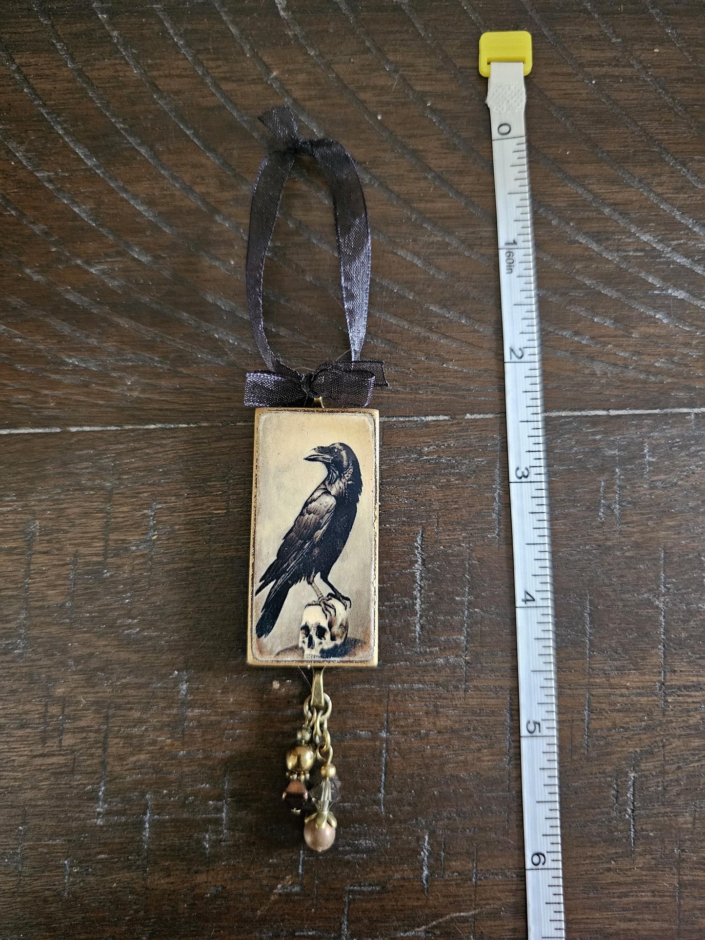 Raven Halloween Ornament, Horror Themed Decor