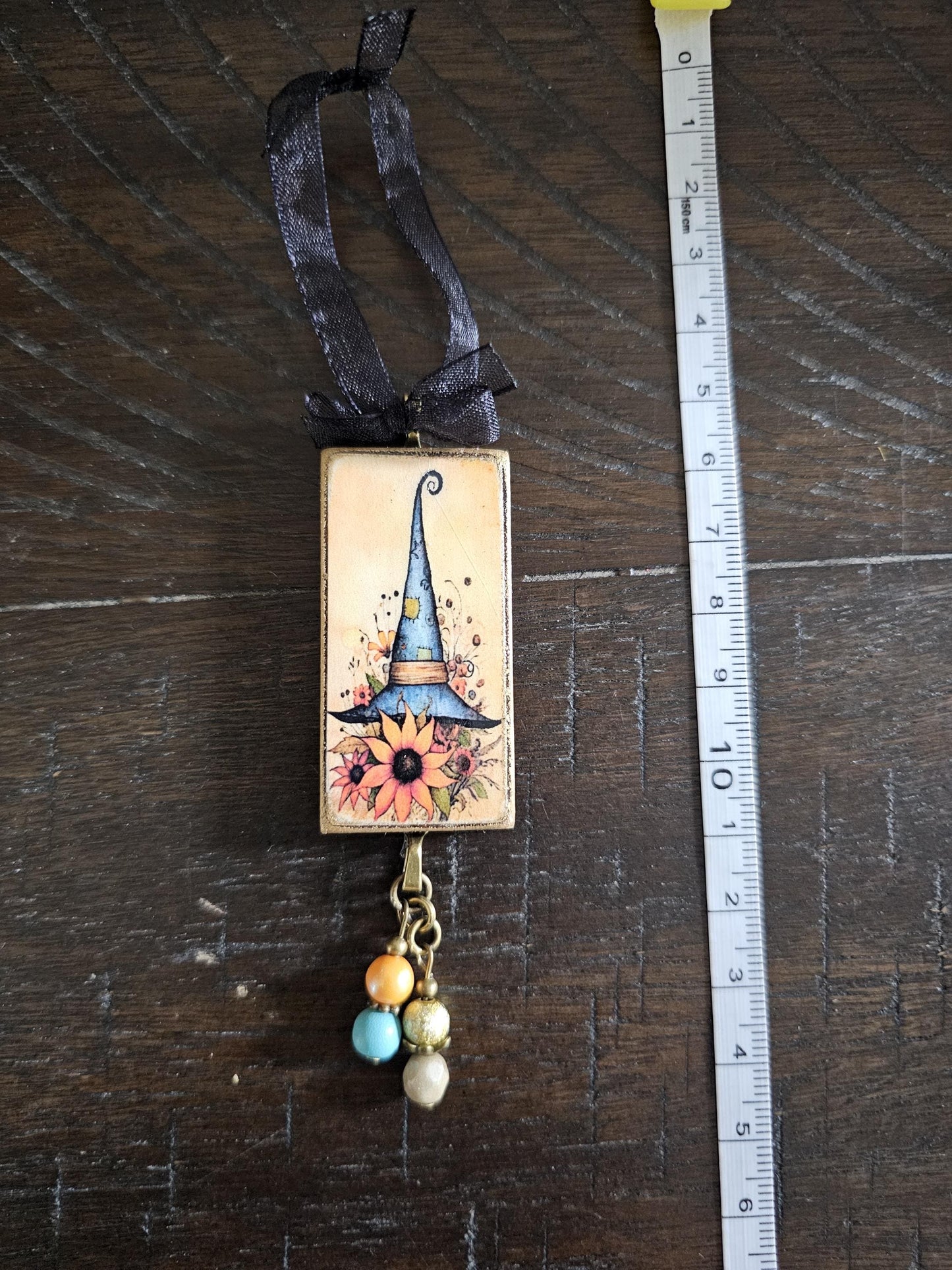 Witch Hat Ornament, Autumn Halloween Decor
