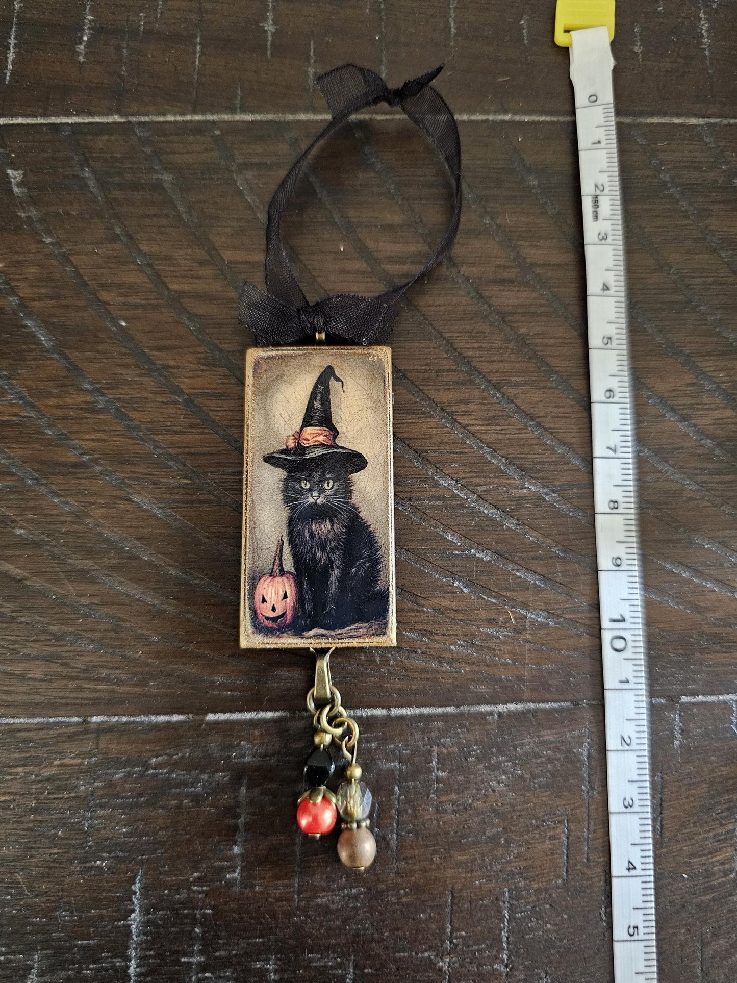 Black Cat Ornament, Halloween Decor