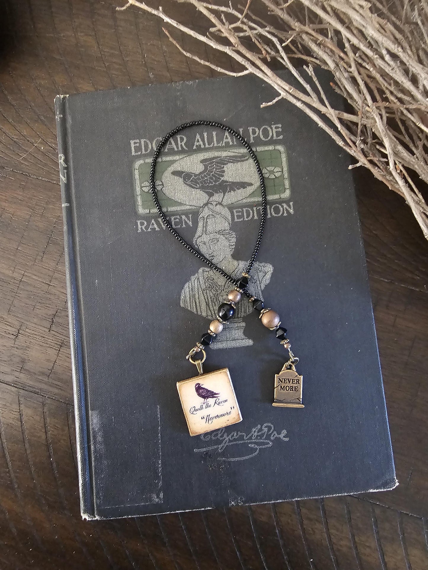 Raven Bookmark, Nevermore Bookmarker, Literature Book Marker, Reader Gift, Gothic Horror Gift