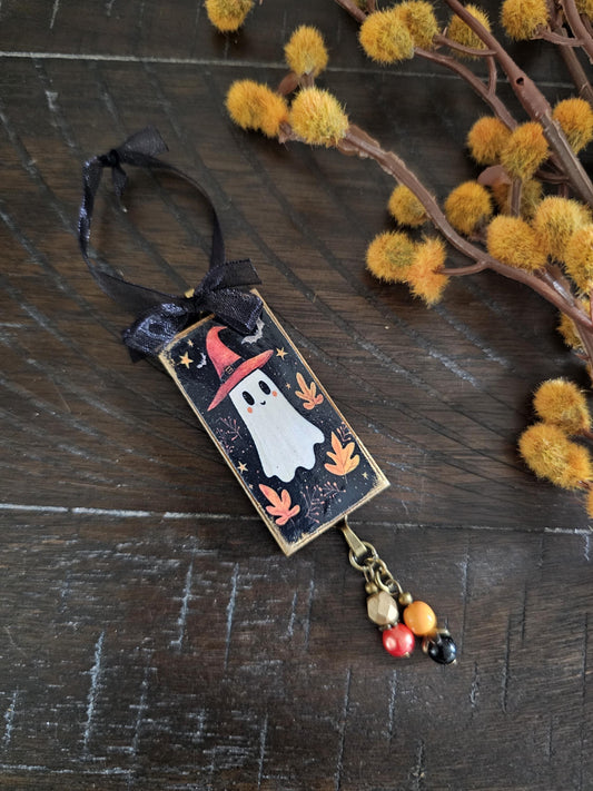 Cute Ghost Ornament, Whimsical Halloween Decor
