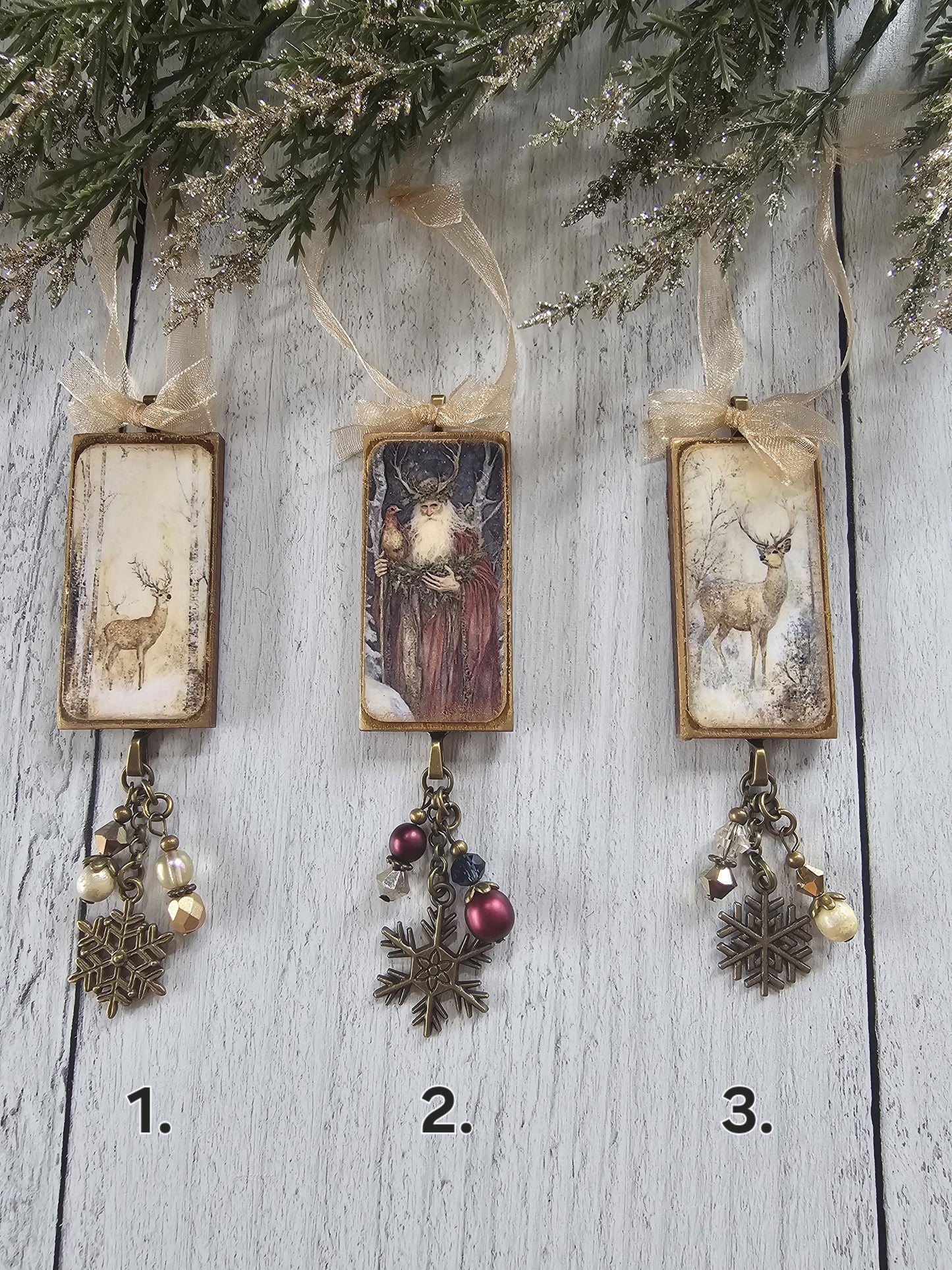 Handmade Yule Ornaments, Yule Lord, Winter Stag