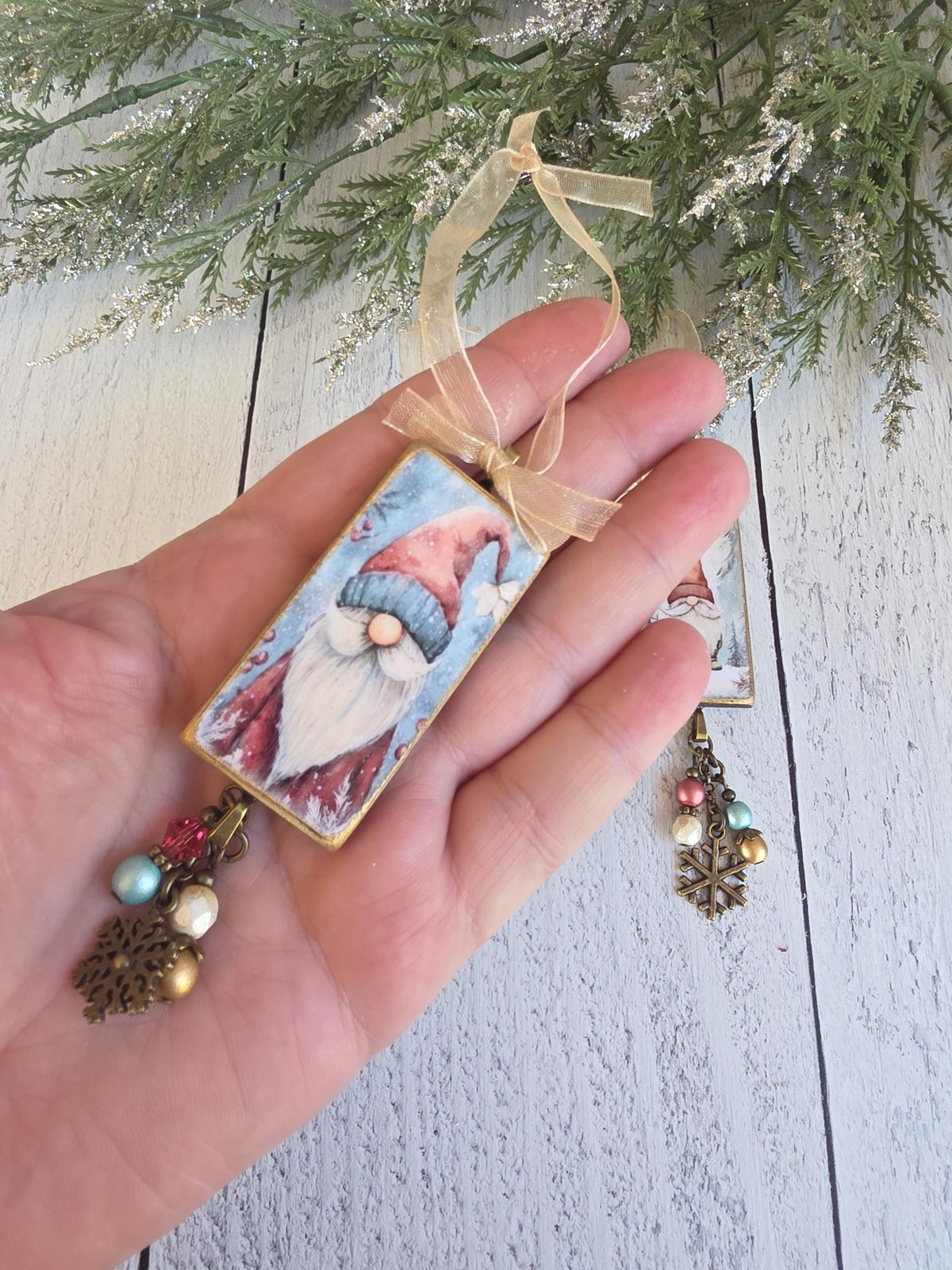 Handmade Winter Gnome Christmas Ornaments