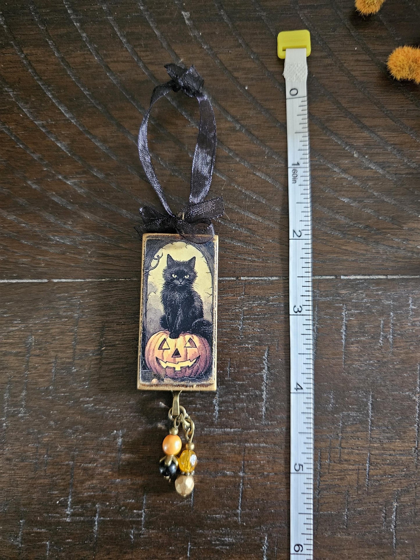 Black Cat Ornament, Halloween Themed Decor
