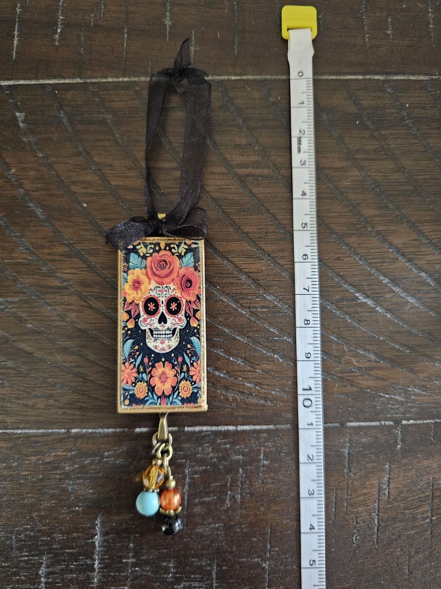 Day of the Dead Ornament, Sugar Skull Dia de los Muertos, Halloween Decor