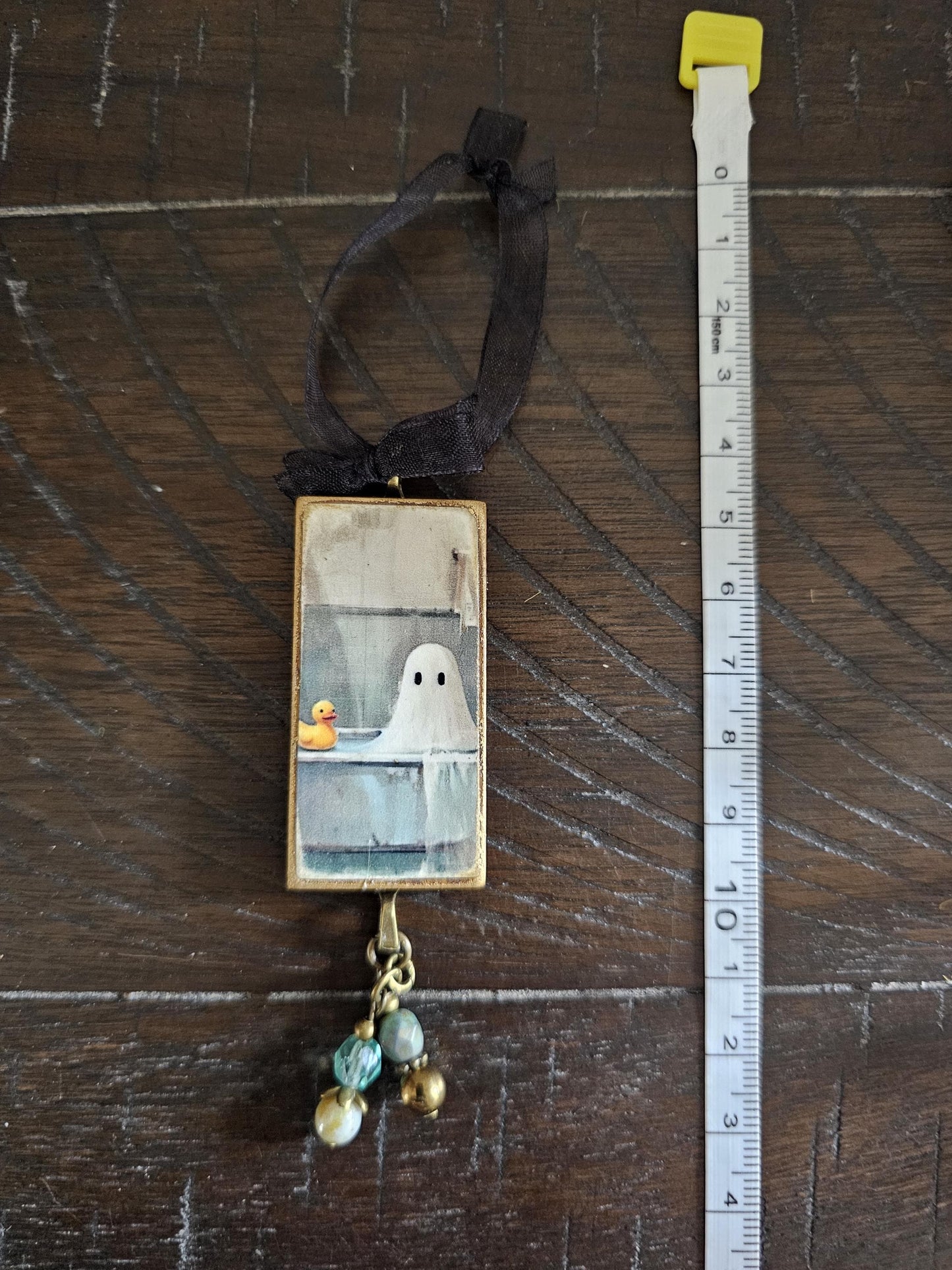 Whimsical Ghost in Bath Halloween Ornament
