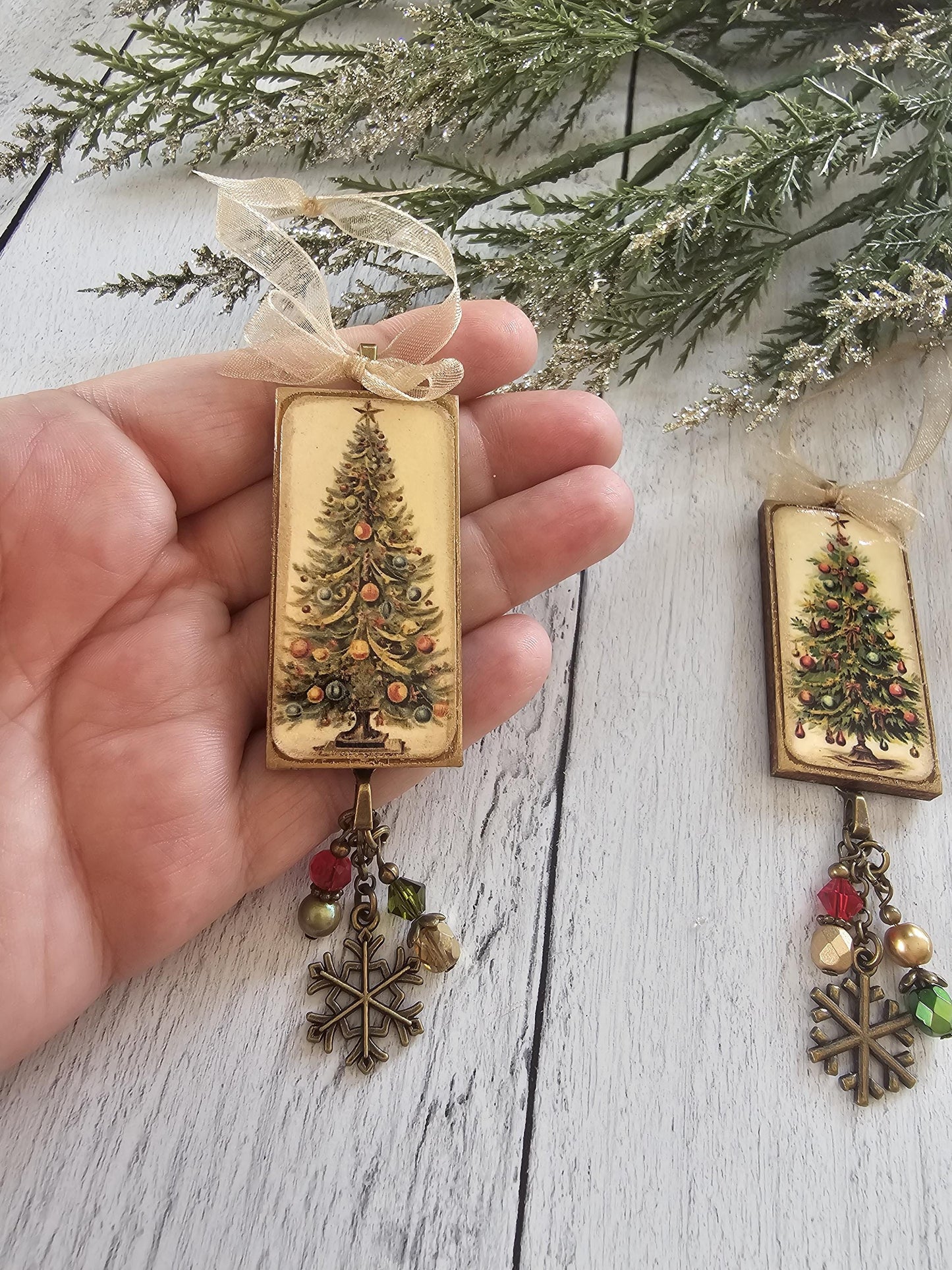 Handmade Vintage Style Christmas Tree Ornaments