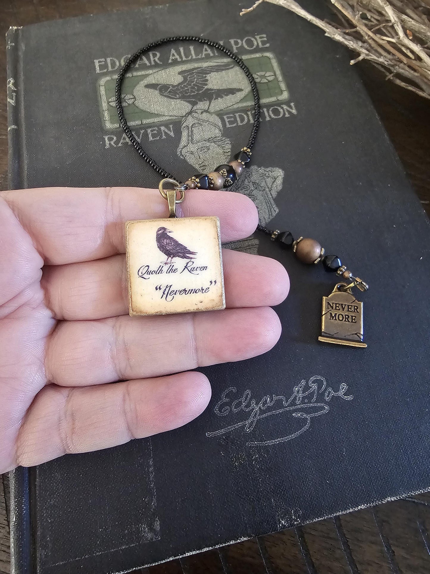 Raven Bookmark, Nevermore Bookmarker, Literature Book Marker, Reader Gift, Gothic Horror Gift