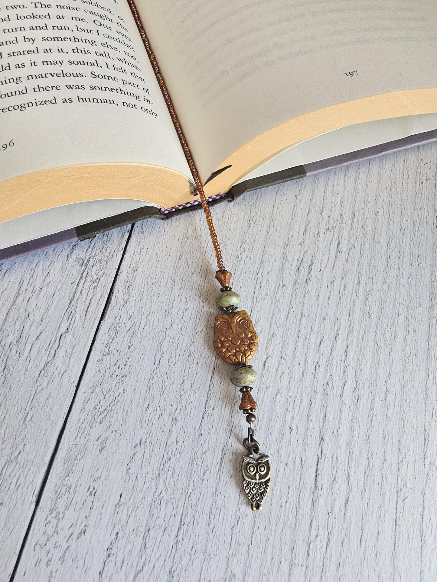 Autumn Colored Owl Bookmark, Unique Reader Gift