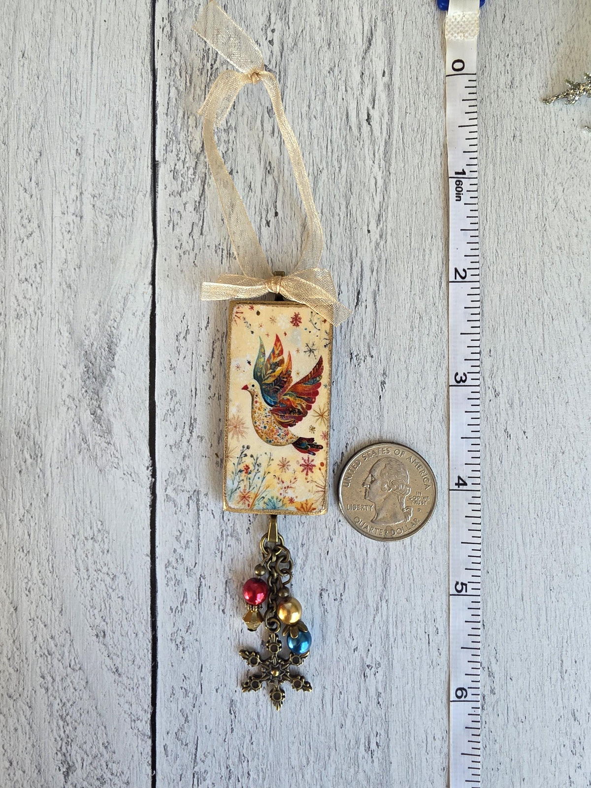Handmade Peace Dove Christmas Ornaments