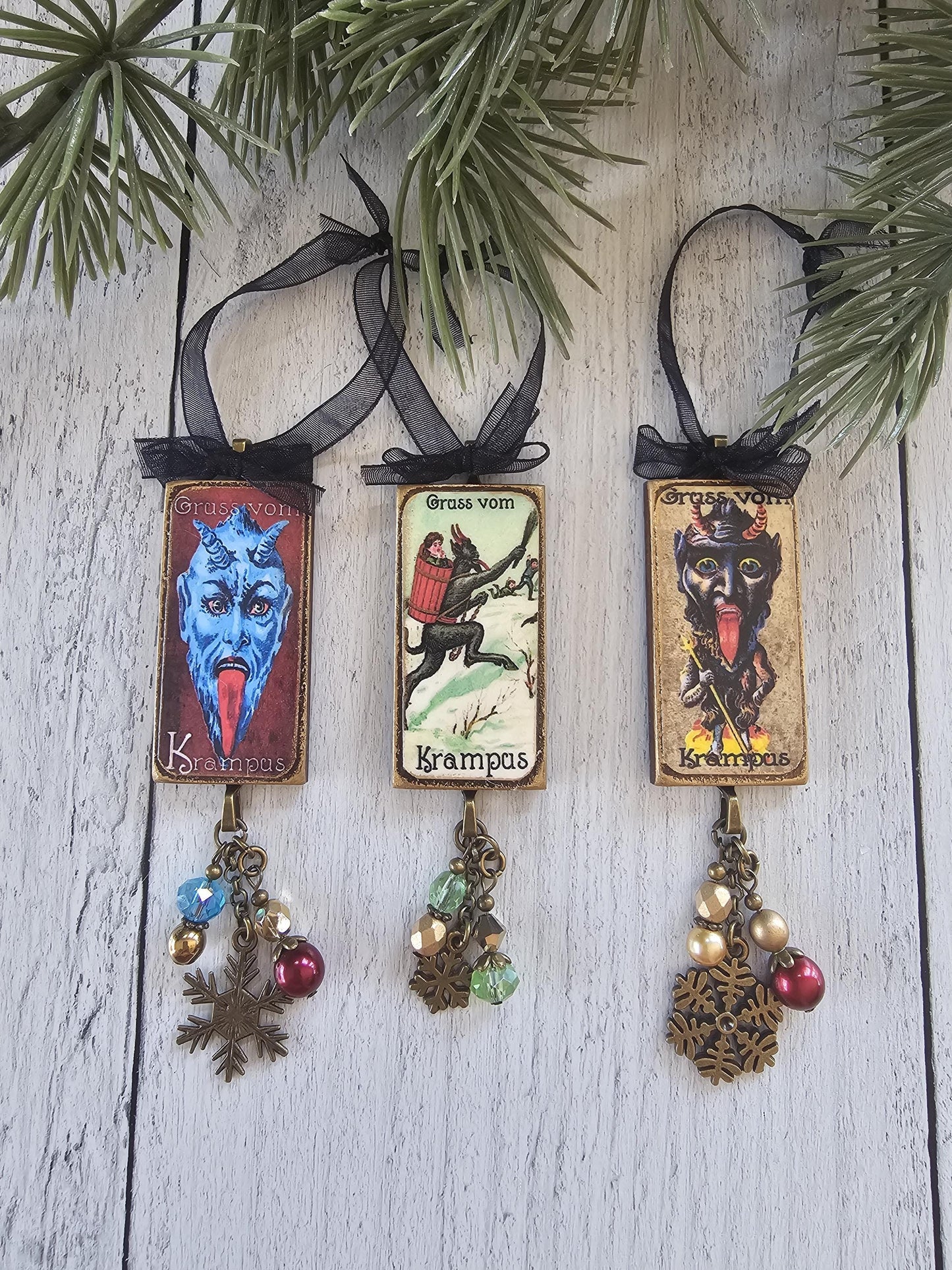 Krampus Christmas Ornaments, Winter Decor