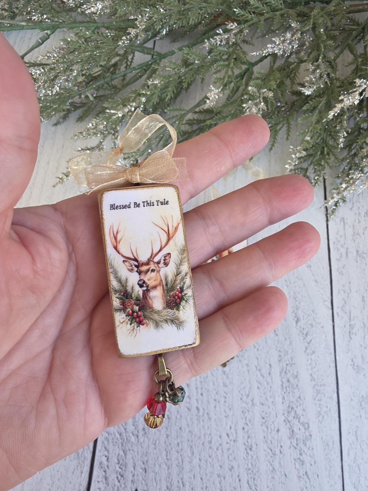 Yule Blessings Christmas Ornaments